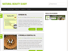 Tablet Screenshot of naturalbeautydiary.com